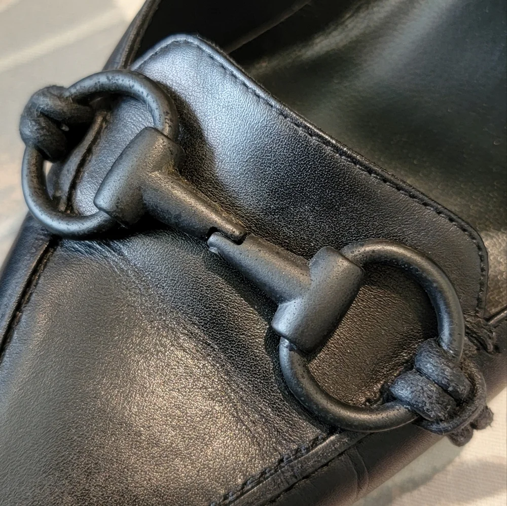 Gucci Black Horsebit Shoes Sz. 6.5 - Picture 9 of 13